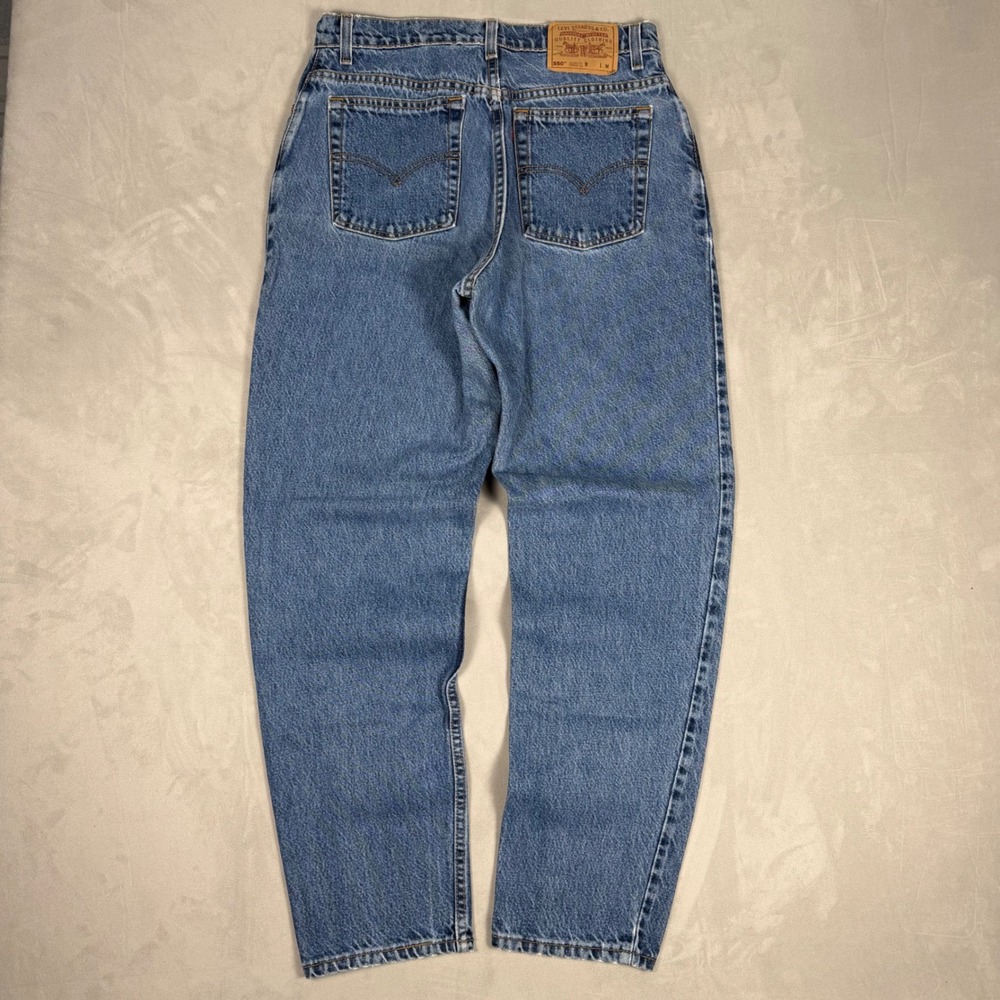 90s Mens Levis 550 Relaxed Fit Tapered Leg Medium Wash Denim Jeans 14 Reg M